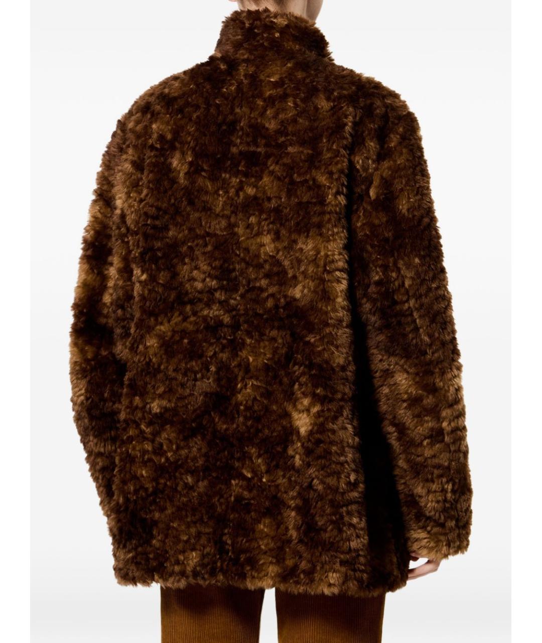 ISABEL MARANT ETOILE Коричневое полиэстеровое пальто, фото 2