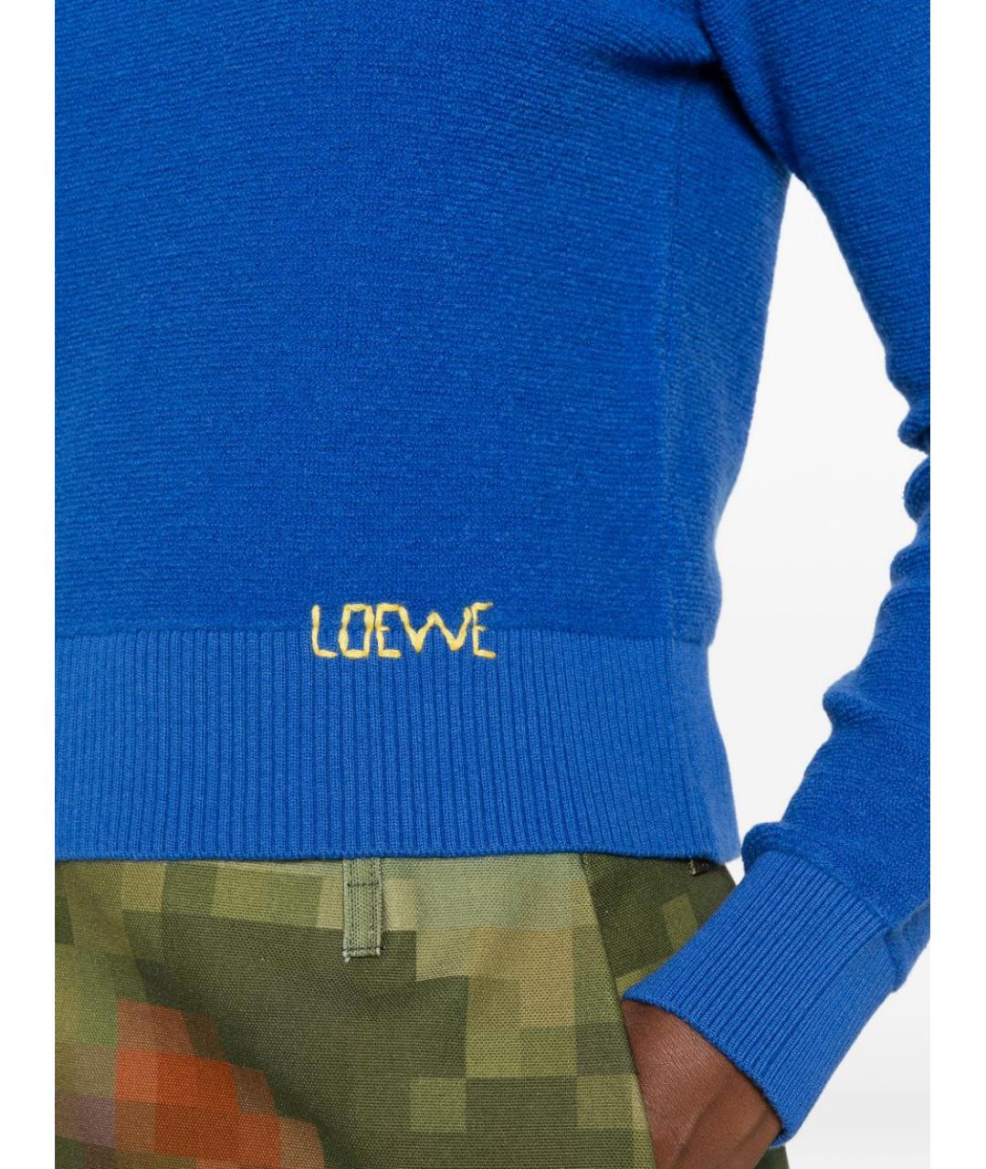 LOEWE Синий джемпер / свитер, фото 3