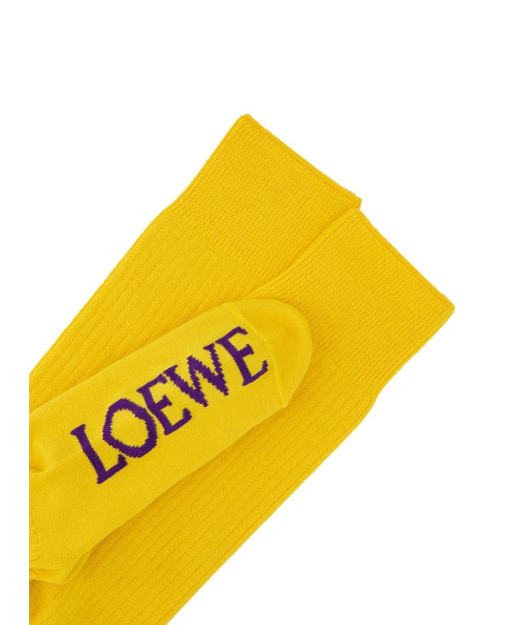 LOEWE Желтые носки, чулки и колготы, фото 2