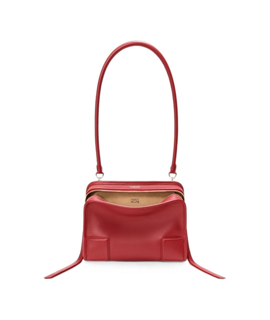 LOEWE Красная кожаная сумка тоут, фото 3