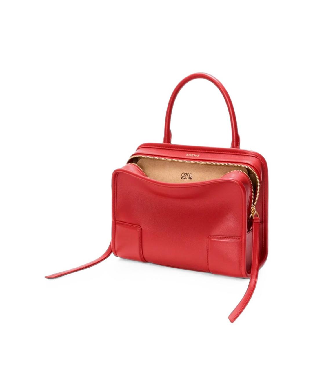 LOEWE Красная кожаная сумка тоут, фото 5