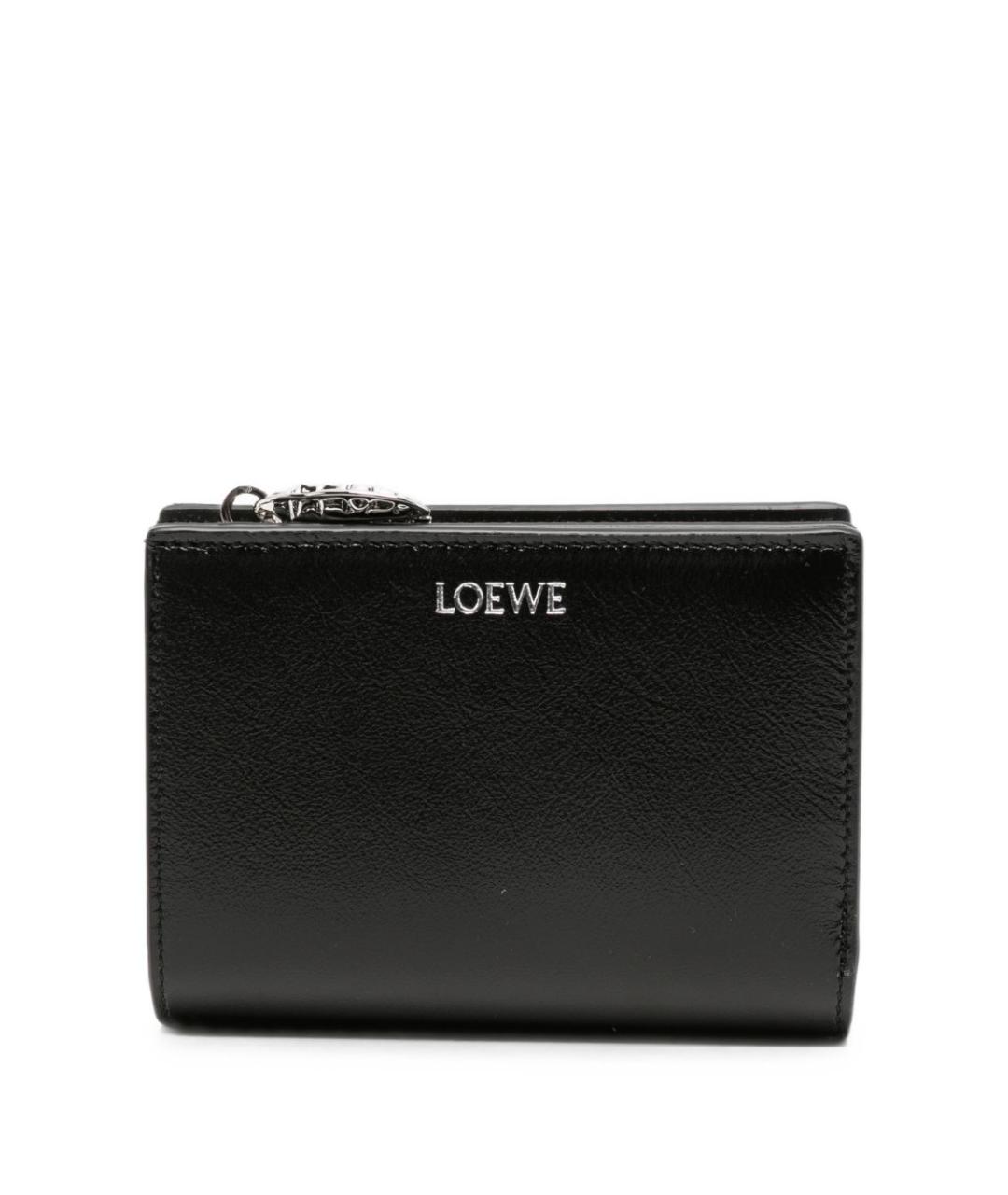 LOEWE Черный кожаный кошелек, фото 1