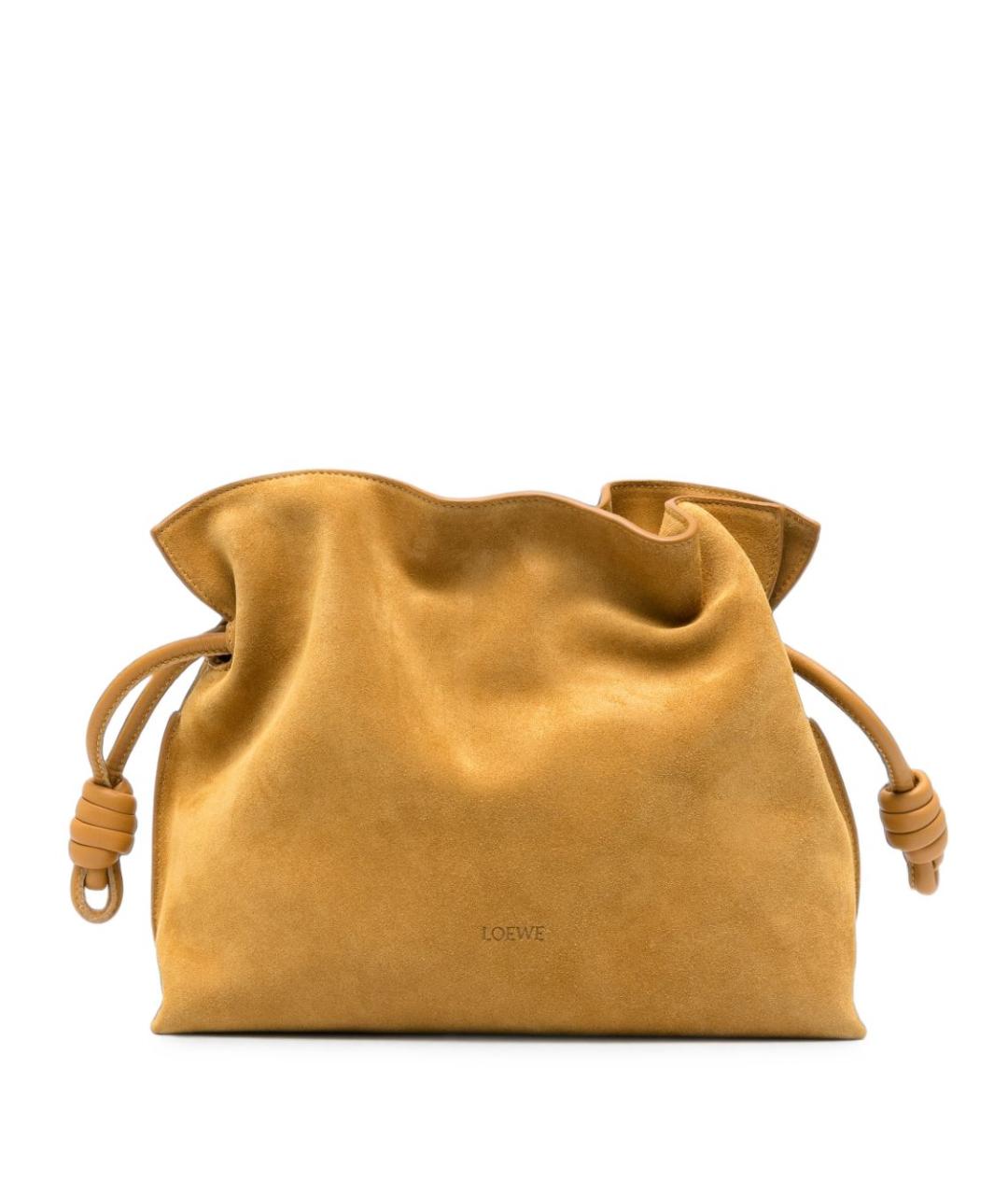 LOEWE Желтая замшевая сумка через плечо, фото 1