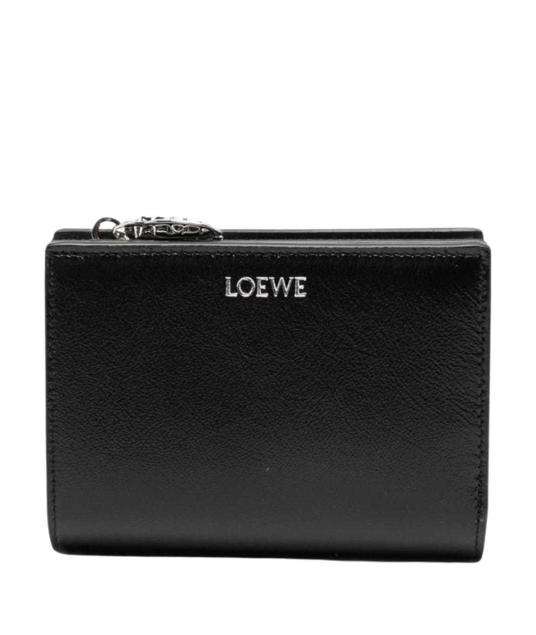 LOEWE Черный кожаный кошелек, фото 1
