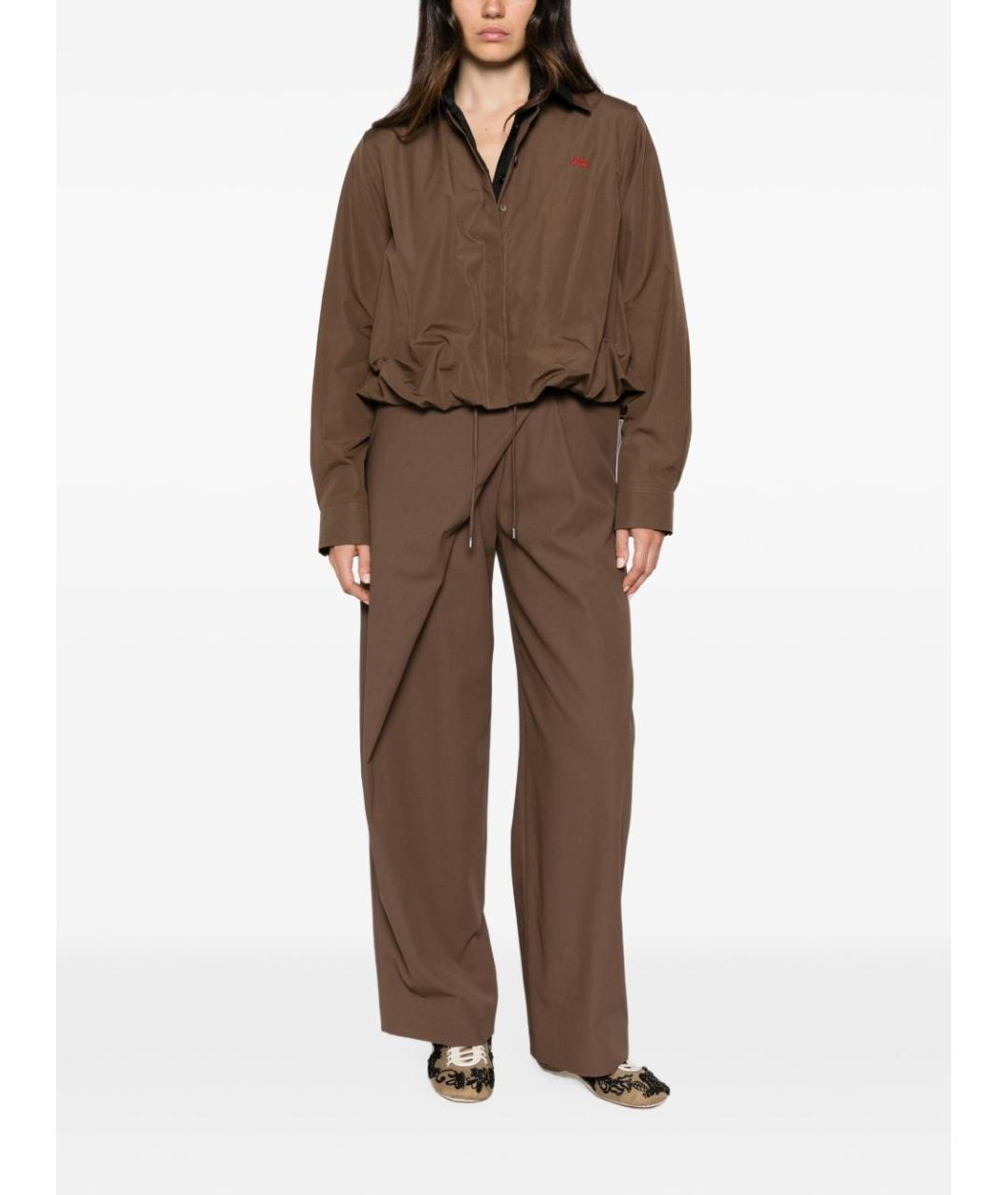 LOEWE Коричневая хлопковая рубашка, фото 2