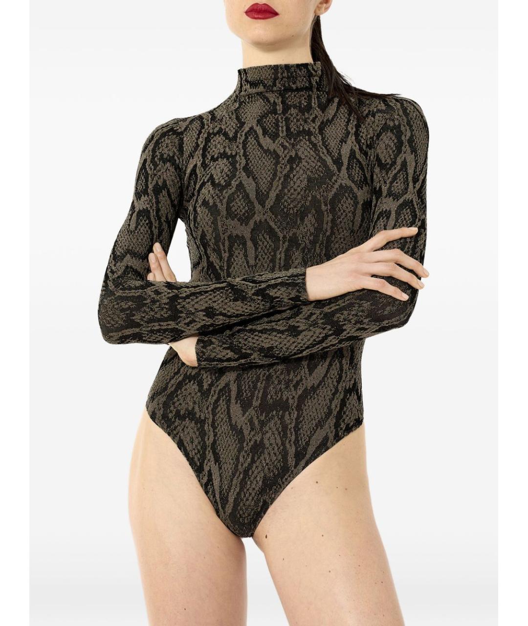 WOLFORD Зеленое полиамидовое боди, фото 4