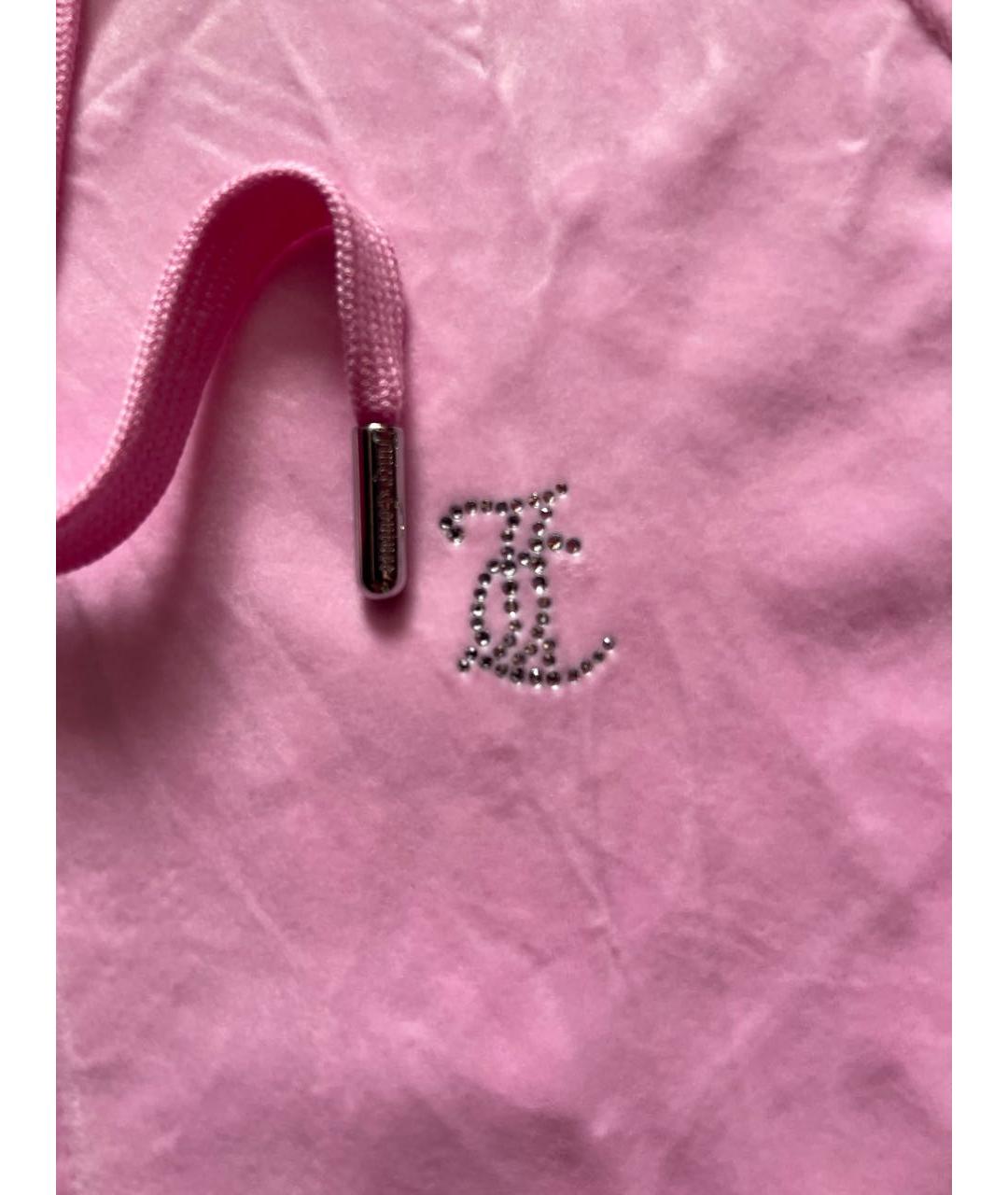 JUICY COUTURE Розовый велюровый костюм с брюками, фото 2