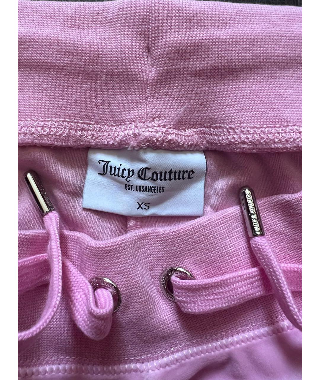 JUICY COUTURE Розовый велюровый костюм с брюками, фото 3