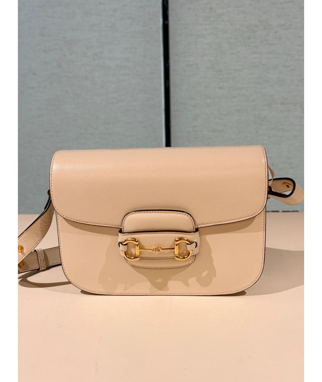 GUCCI Белая кожаная сумка через плечо, фото 8
