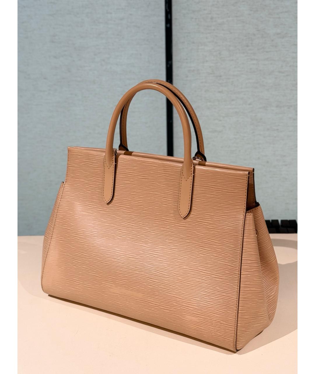 LOUIS VUITTON Розовая кожаная сумка тоут, фото 2