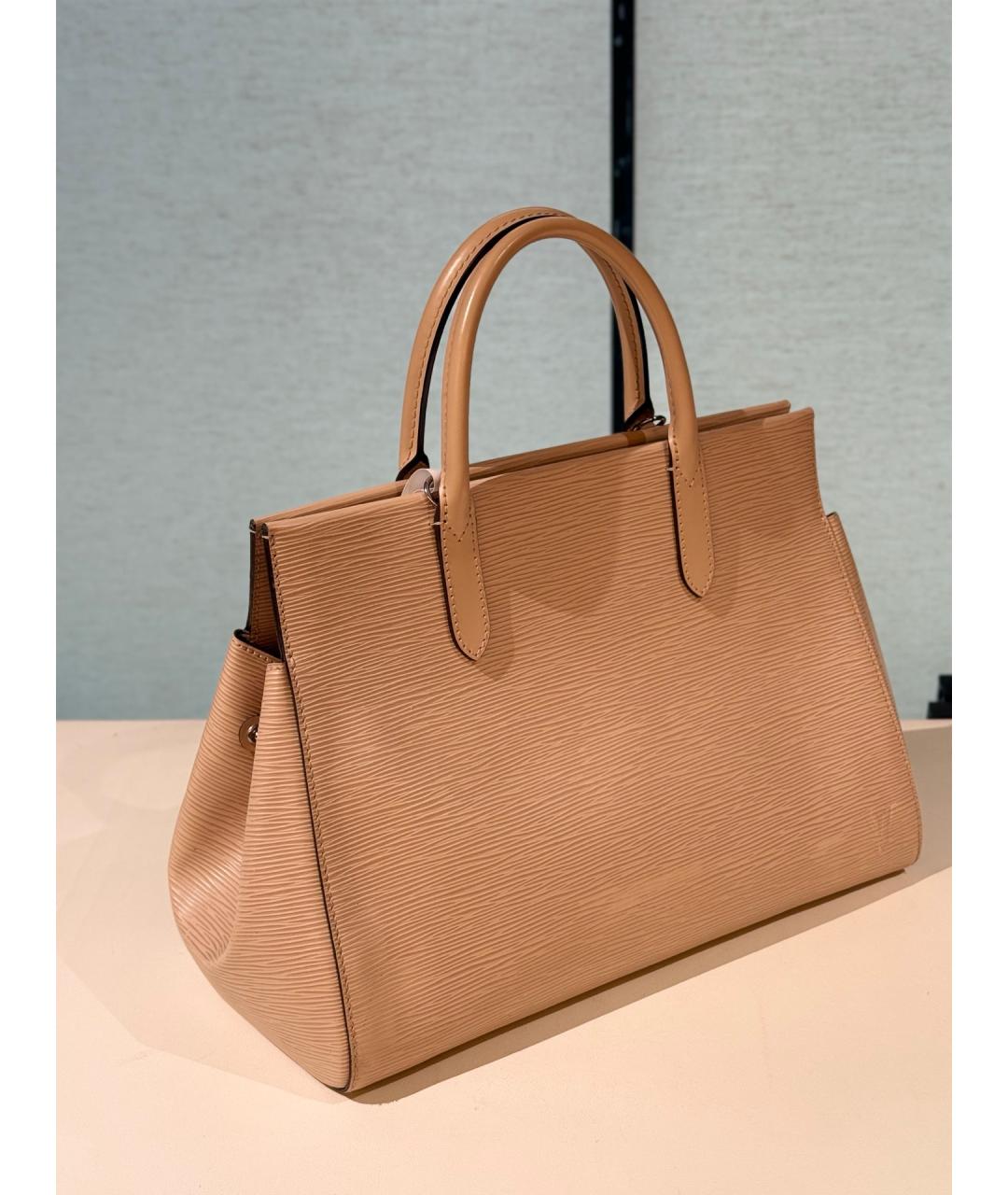 LOUIS VUITTON Розовая кожаная сумка тоут, фото 3