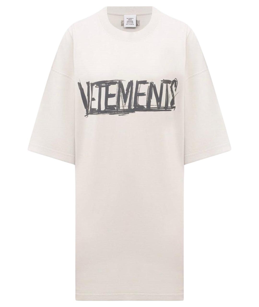 VETEMENTS Серая хлопковая футболка, фото 1
