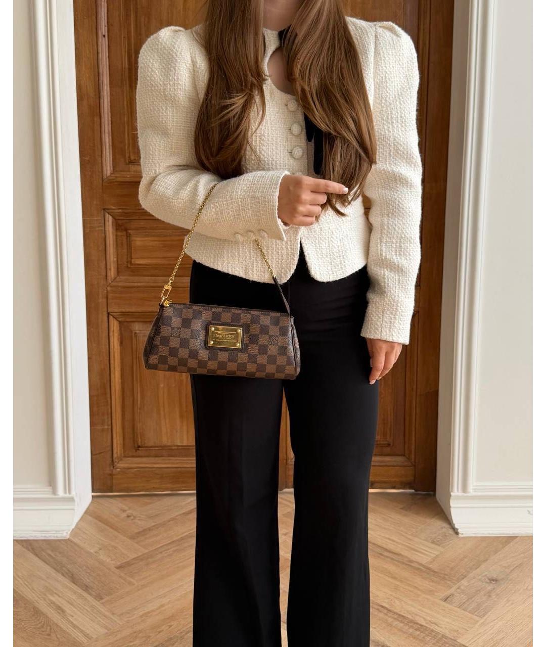 LOUIS VUITTON Коричневая сумка через плечо из канвы, фото 2
