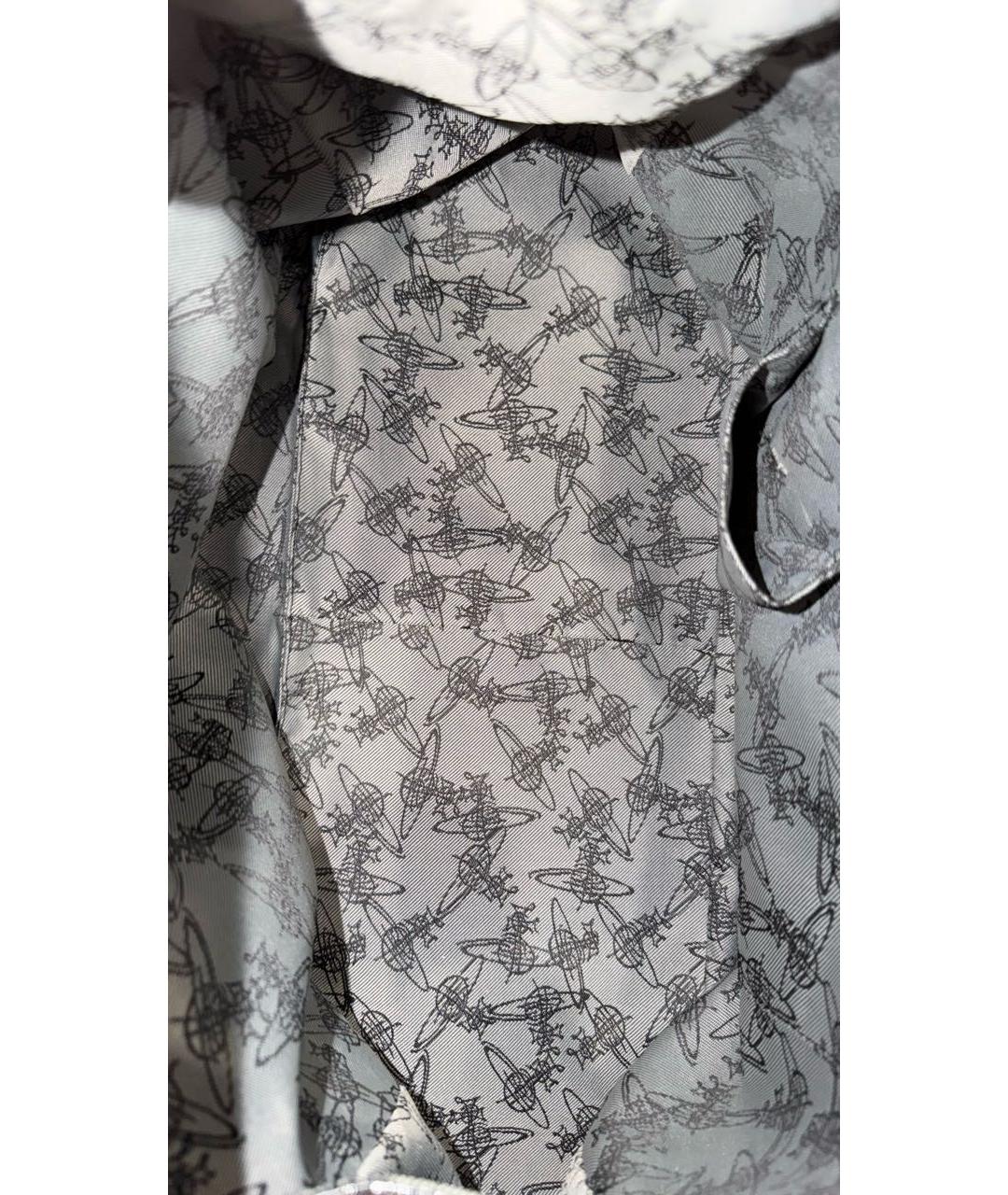 VIVIENNE WESTWOOD Черная сумка с короткими ручками из лакированной кожи, фото 8