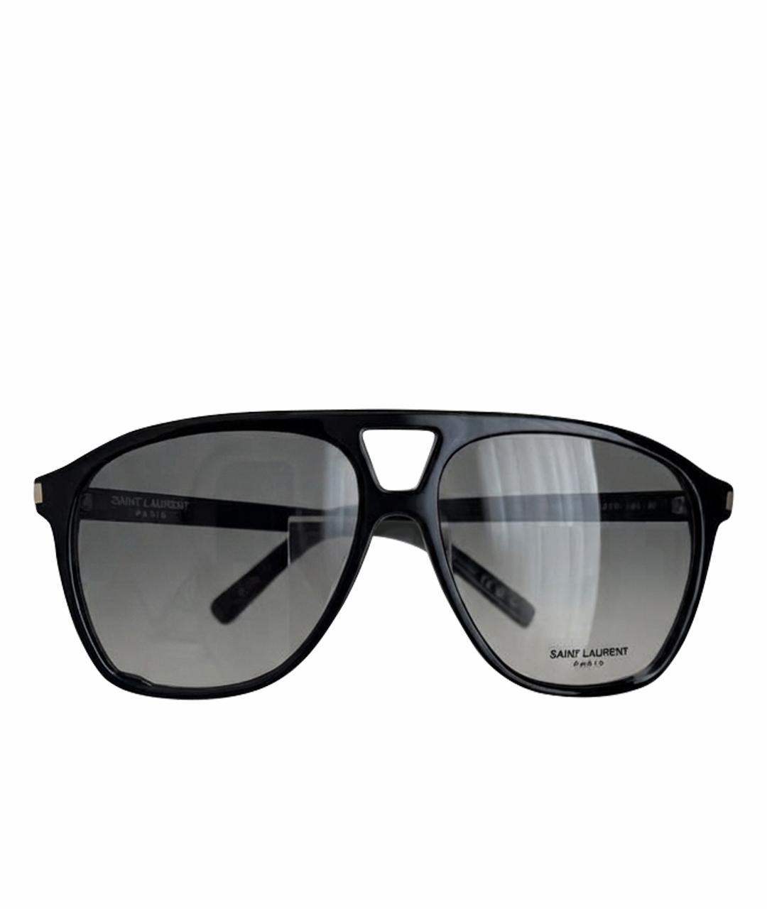 SAINT LAURENT Черные пластиковые солнцезащитные очки, фото 1