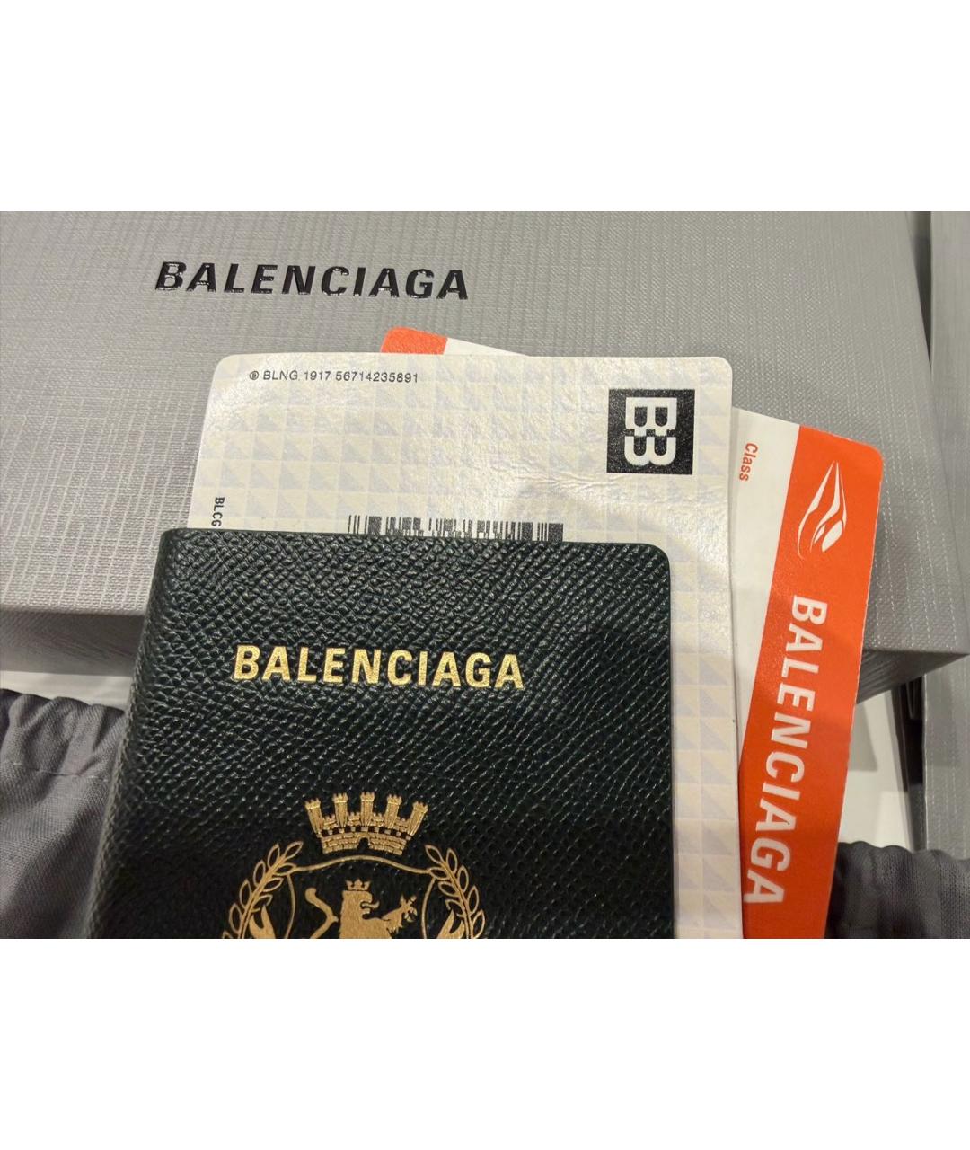 BALENCIAGA Зеленый кожаный кошелек, фото 3