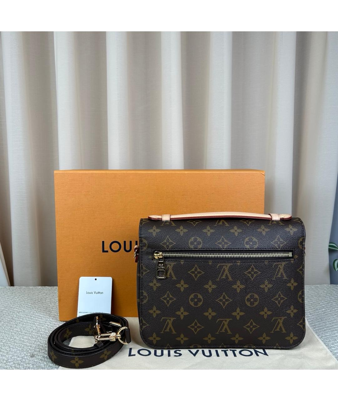 LOUIS VUITTON Коричневая сумка через плечо из канвы, фото 3
