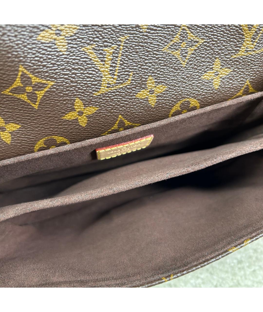 LOUIS VUITTON Коричневая сумка через плечо из канвы, фото 4