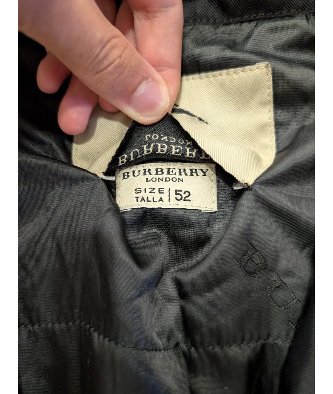 BURBERRY Черная нейлоновая куртка, фото 5