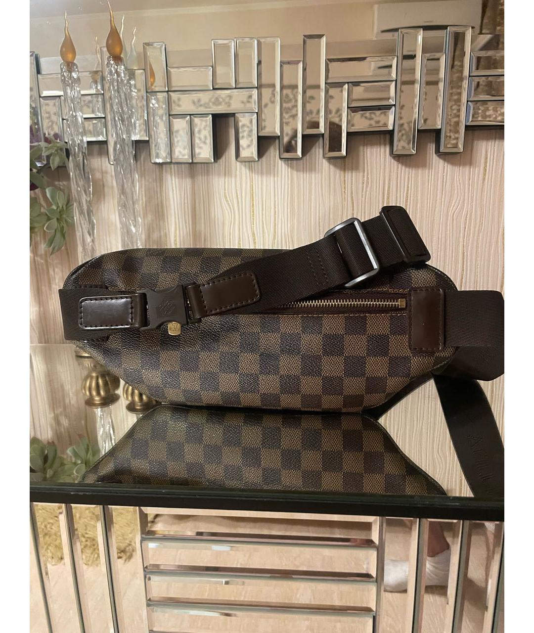 LOUIS VUITTON Коричневая поясная сумка из канвы, фото 2