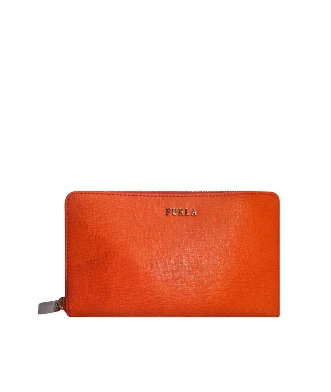 FURLA Оранжевый кожаный кошелек, фото 1