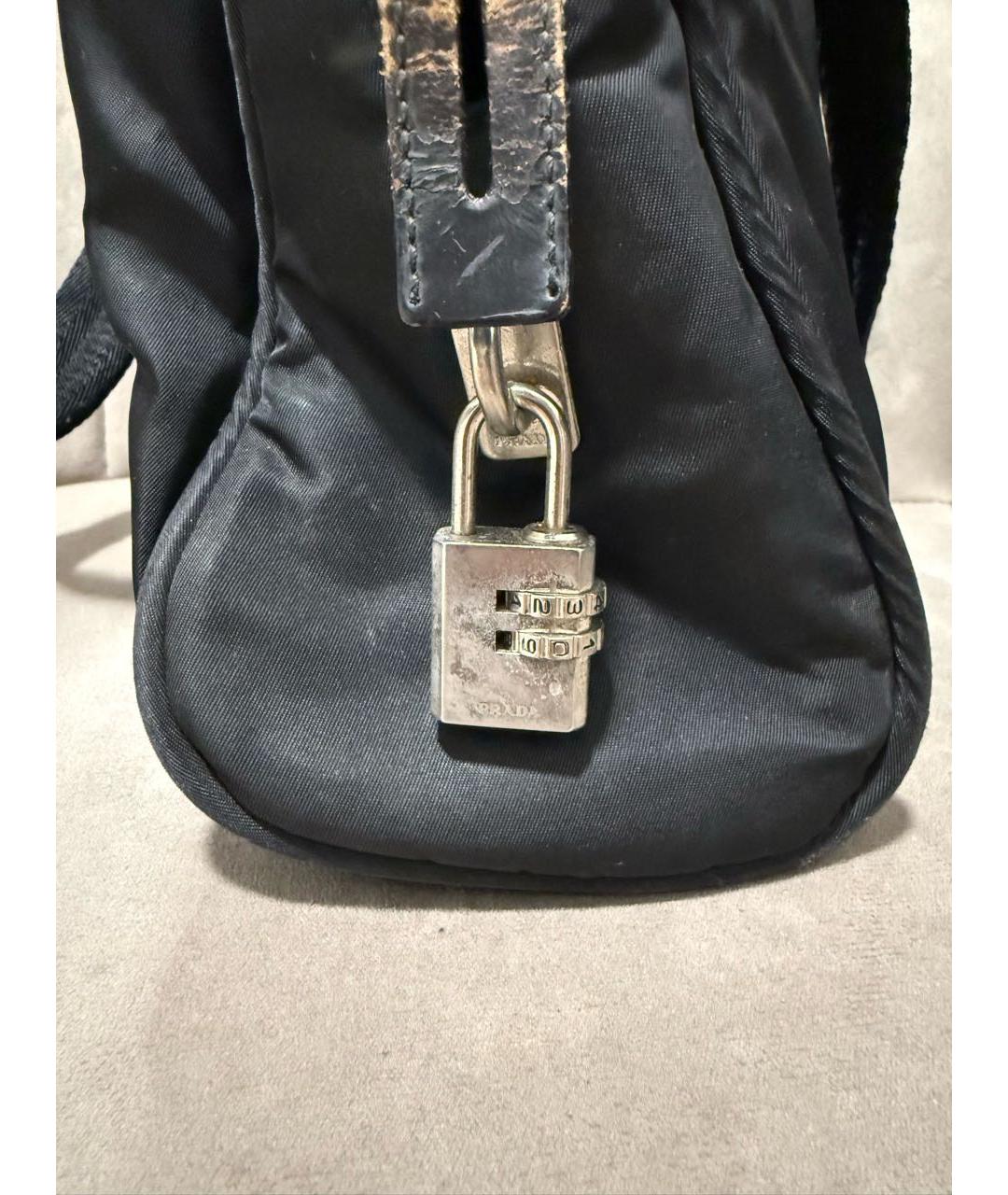 PRADA Черная нейлоновая сумка тоут, фото 5