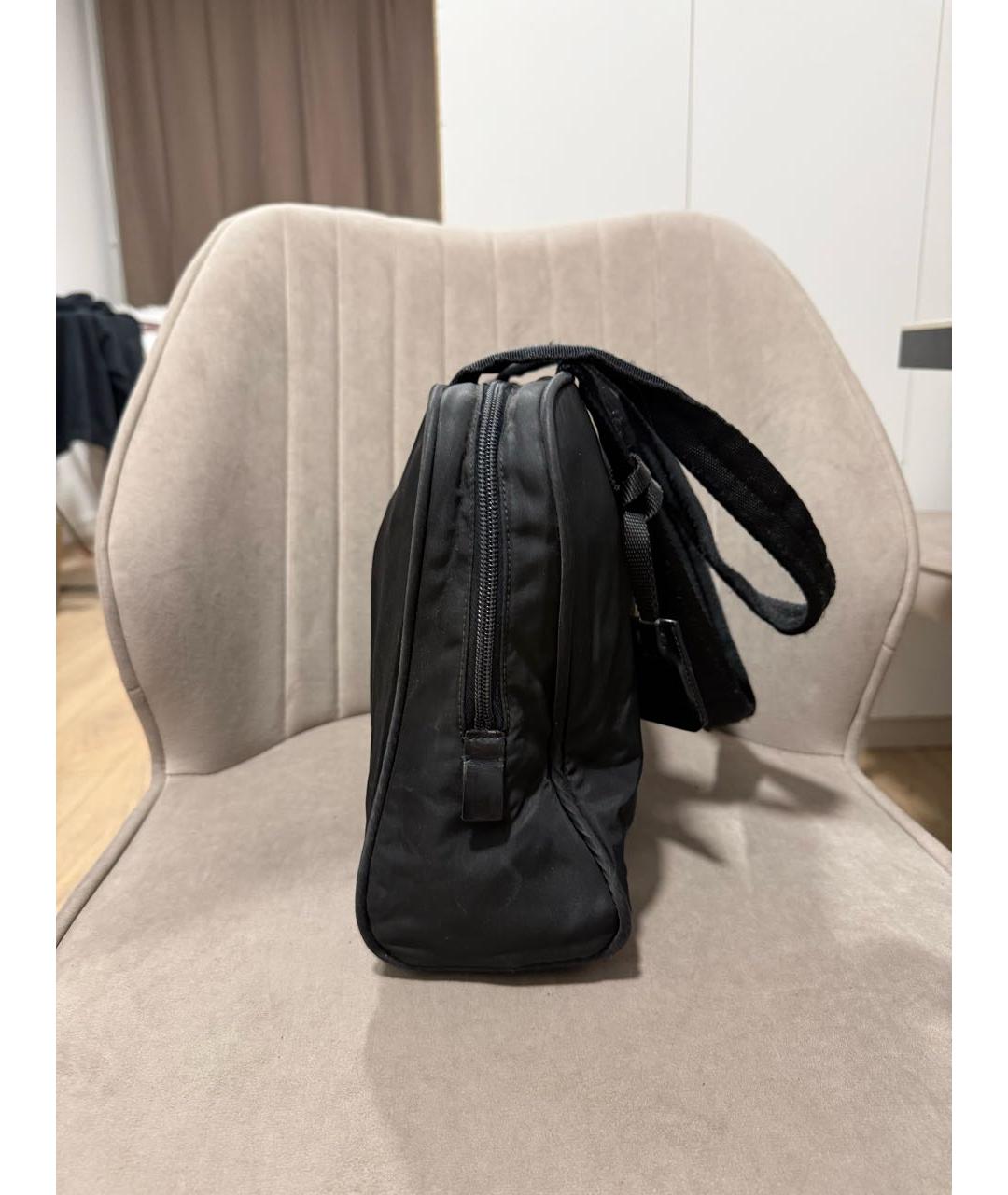 PRADA Черная нейлоновая сумка тоут, фото 3