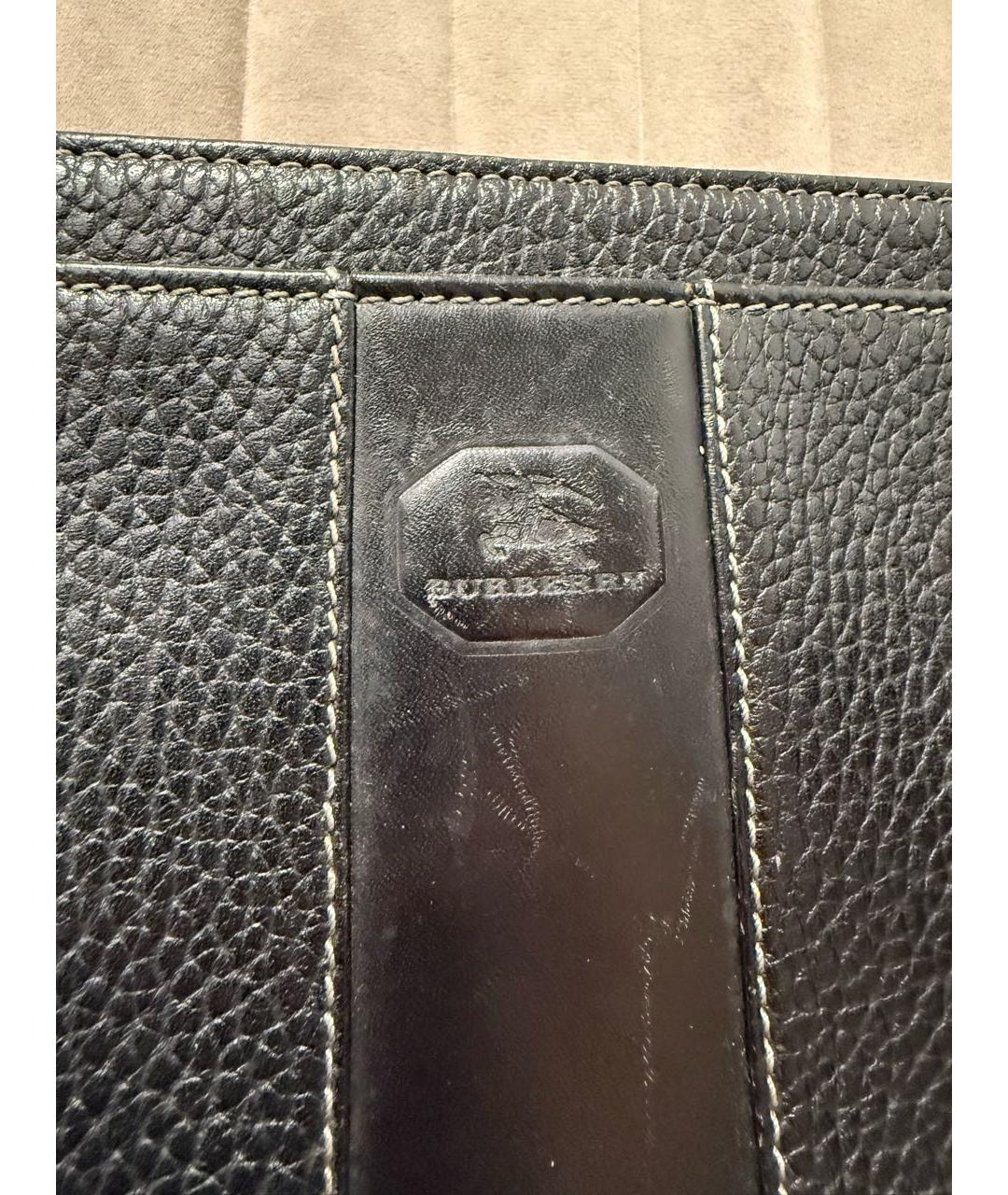 BURBERRY Черная кожаная барсетка, фото 3
