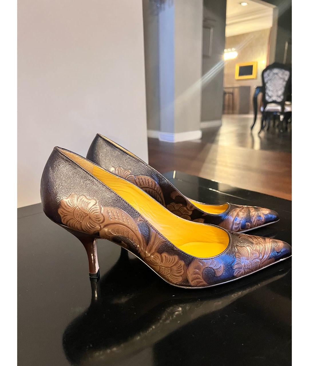 MIU MIU Коричневые кожаные туфли, фото 6