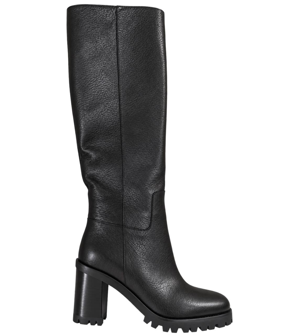 SANTONI Черные кожаные сапоги, фото 1