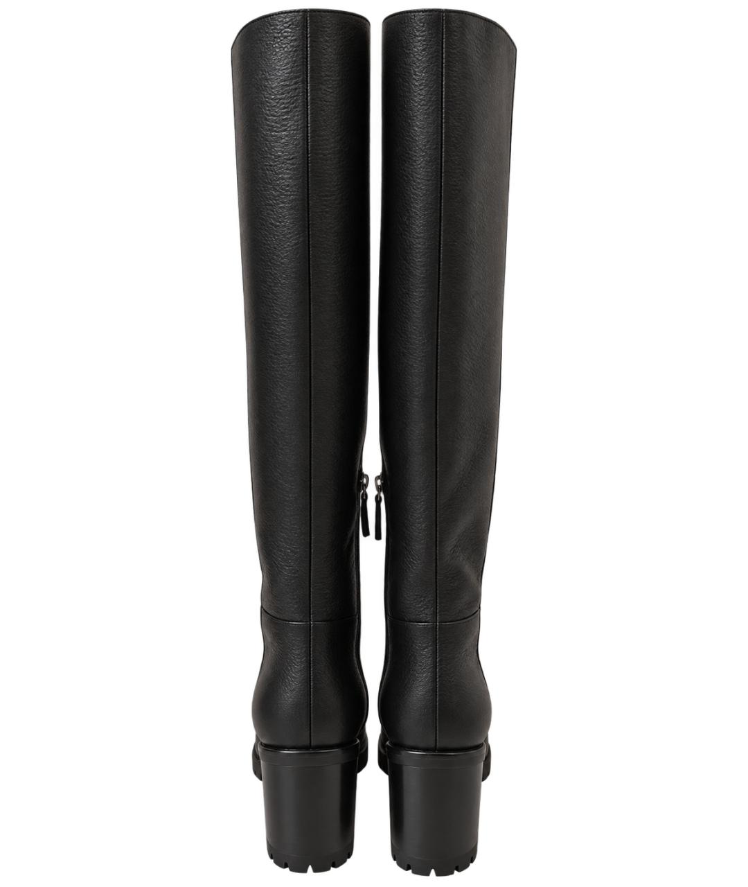 SANTONI Черные кожаные сапоги, фото 4
