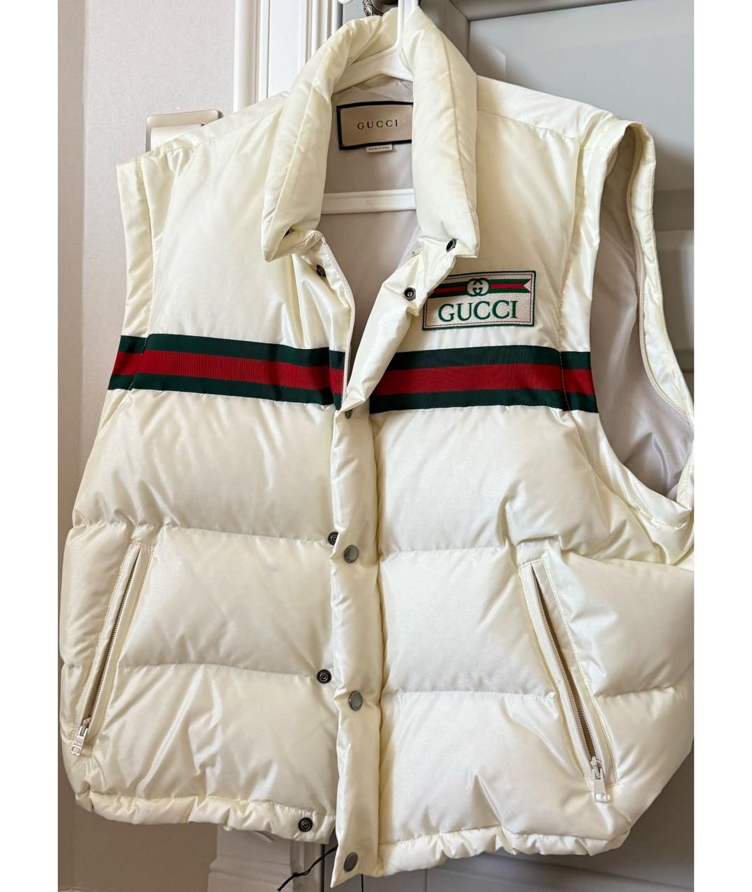 GUCCI Белая полиэстеровая куртка, фото 2