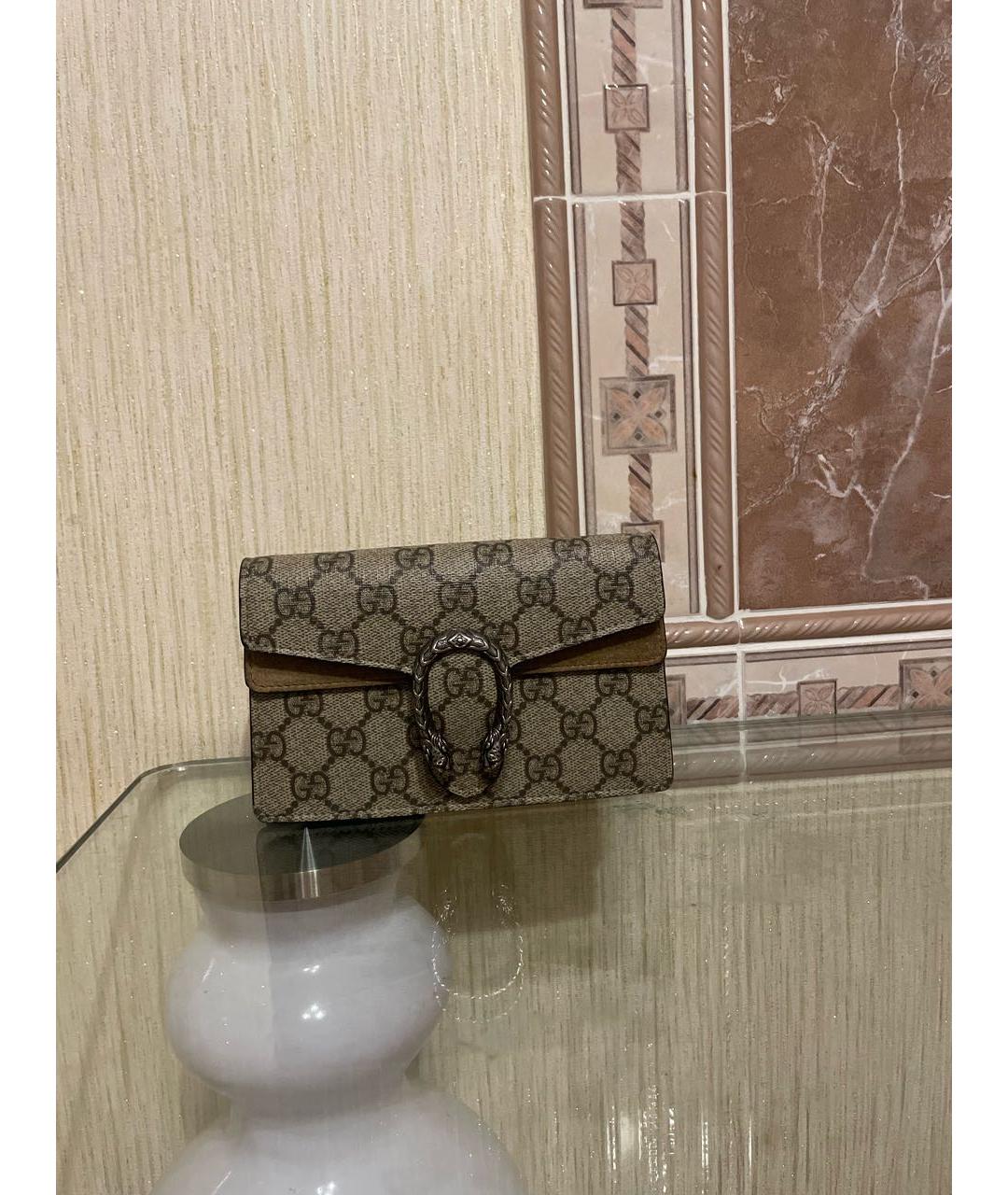 GUCCI Бежевая сумка через плечо из канвы, фото 8