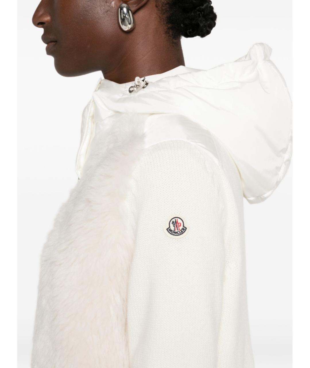 MONCLER Белая полиамидовая куртка, фото 5