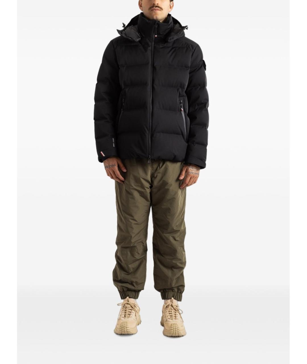 MONCLER GRENOBLE Зеленые полиэстеровые повседневные брюки, фото 4