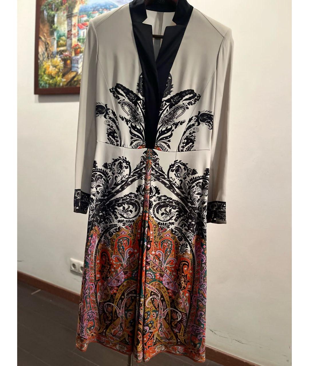 ETRO Мульти хлопковое вечернее платье, фото 4