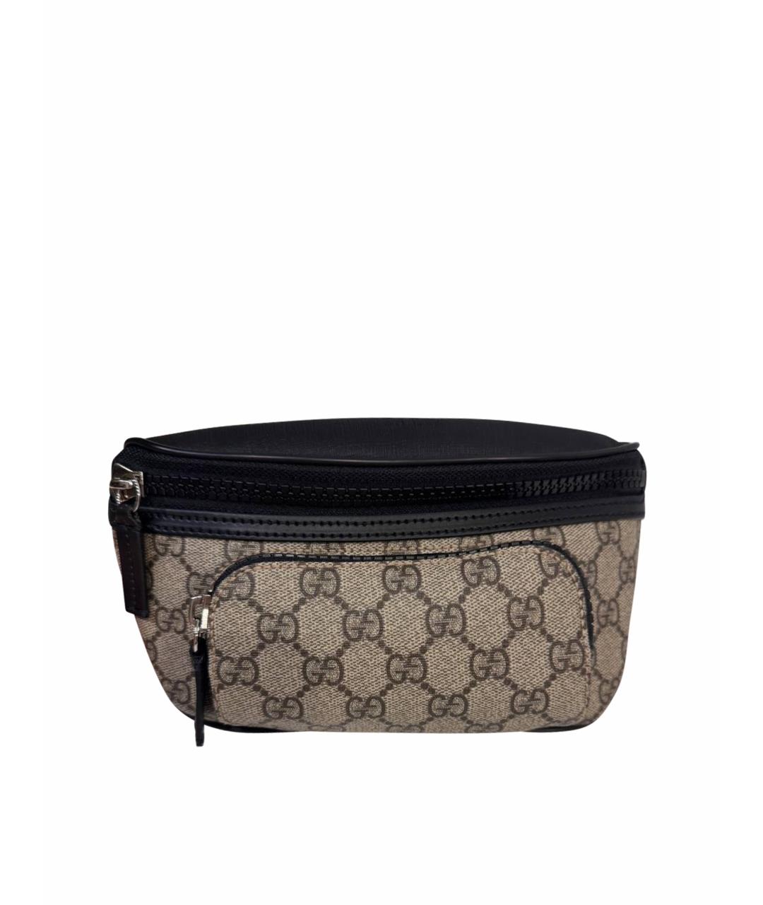 GUCCI Бежевая поясная сумка из канвы, фото 1