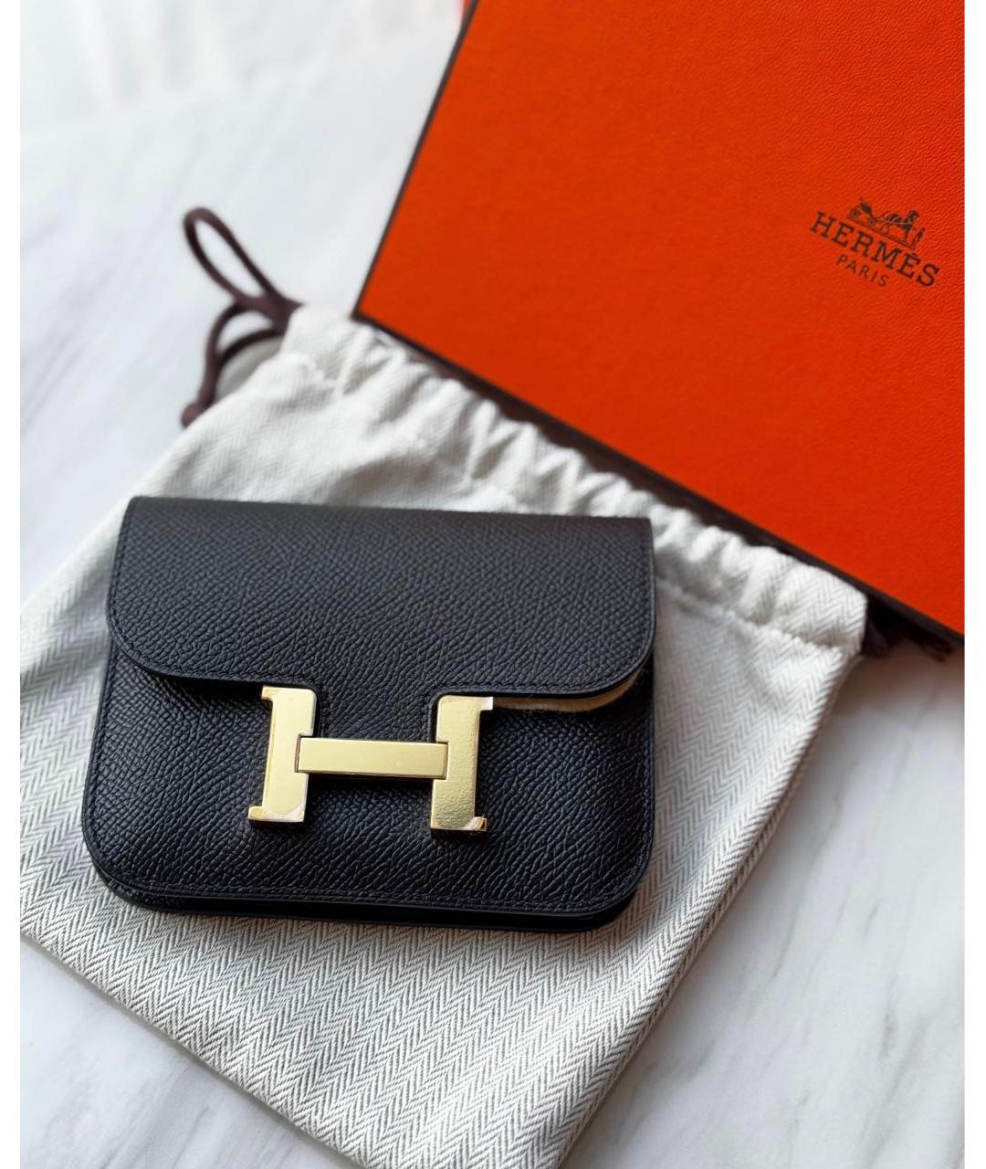 HERMES Черная кожаная поясная сумка, фото 9