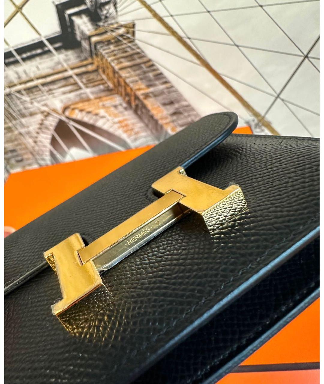 HERMES Черная кожаная поясная сумка, фото 6