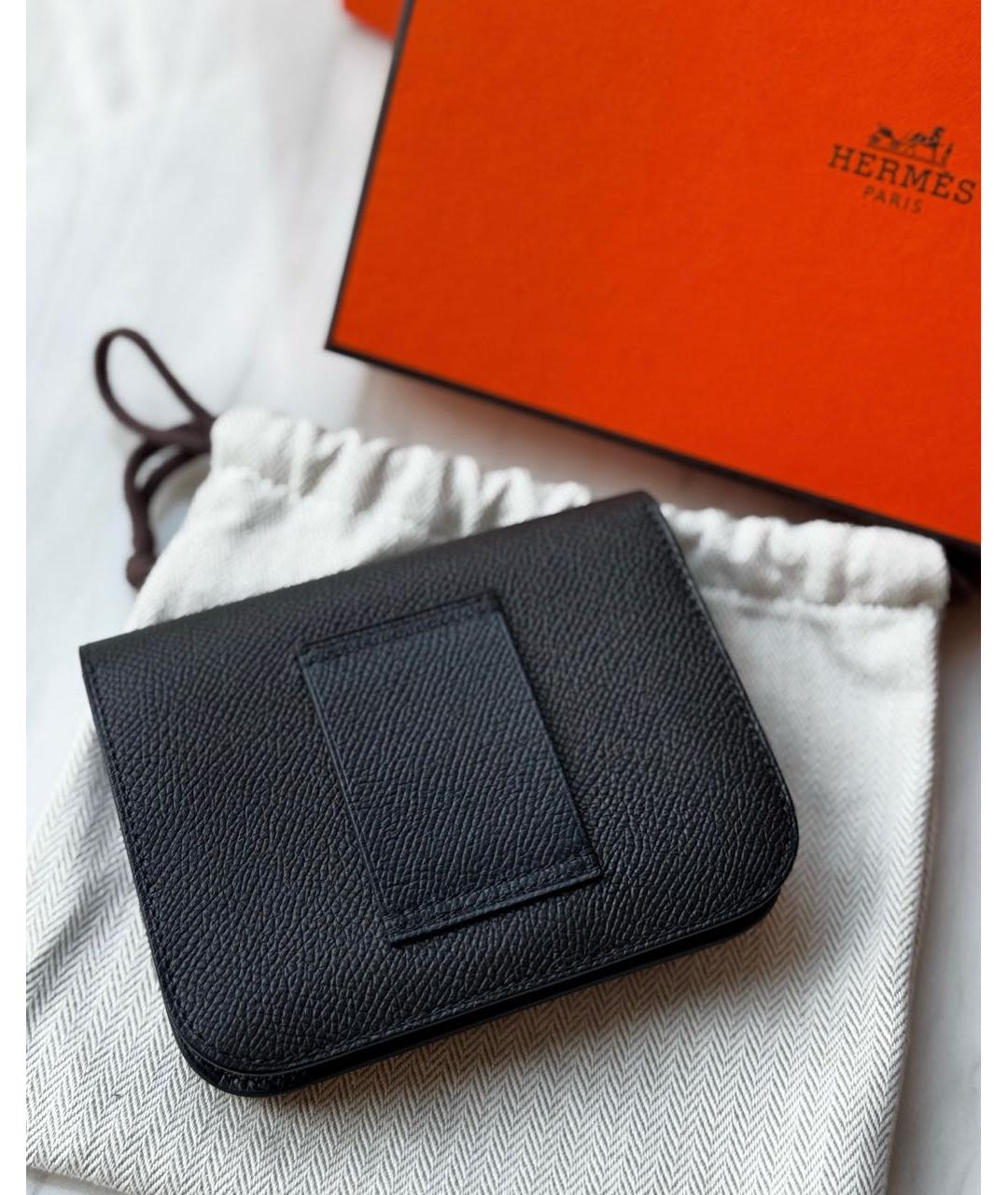 HERMES Черная кожаная поясная сумка, фото 5