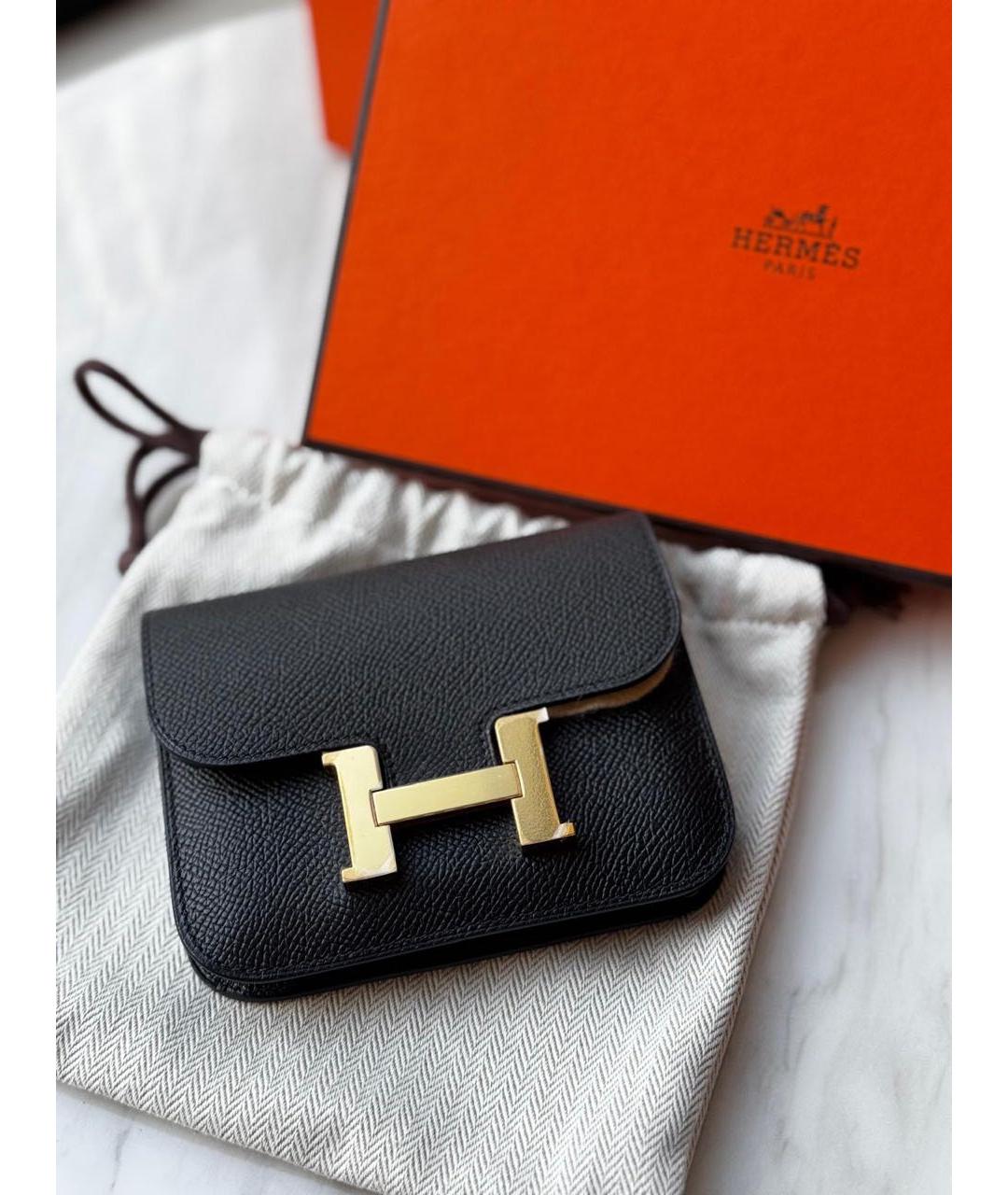 HERMES Черная кожаная поясная сумка, фото 2