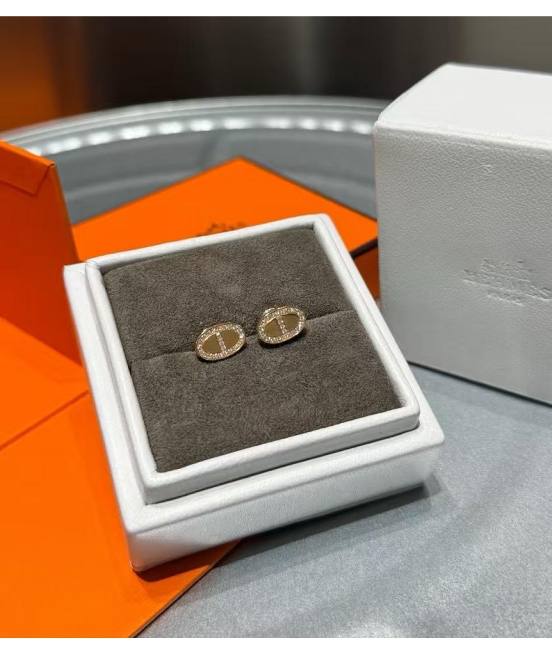 HERMES Золотые серьги из розового золота, фото 2