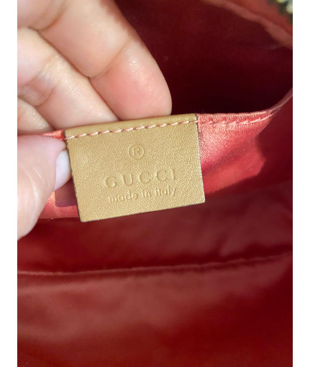 GUCCI Серебряная кожаная сумка через плечо, фото 6