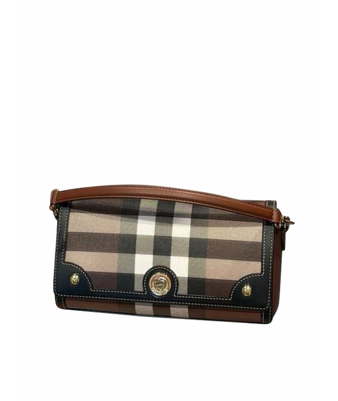 BURBERRY Коричневая сумка через плечо из канвы, фото 1