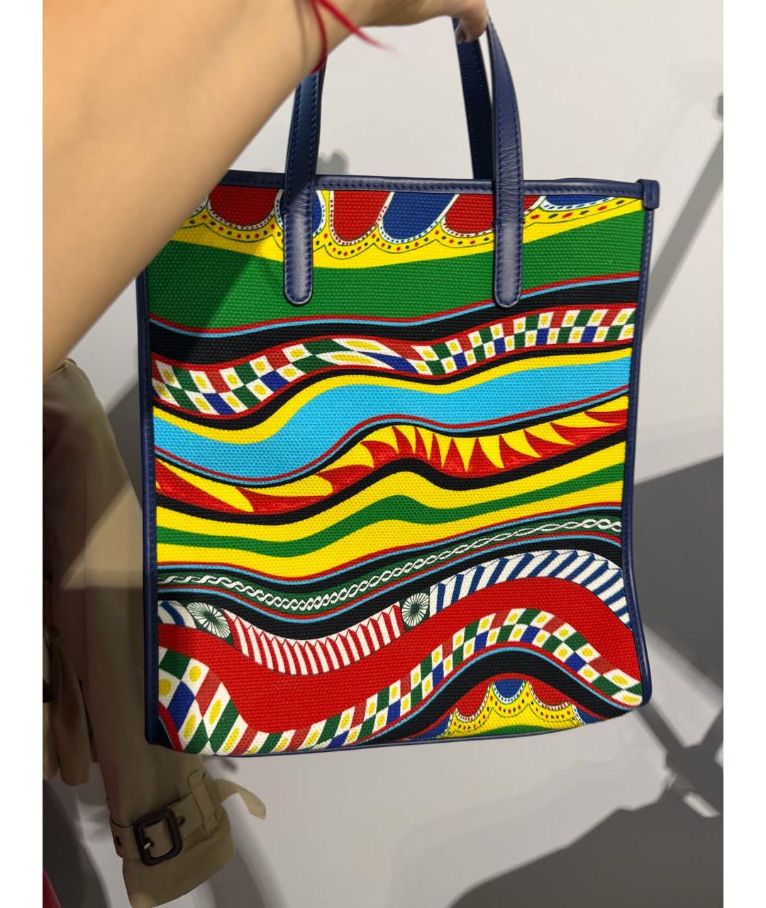 DOLCE&GABBANA Мульти тканевая сумка тоут, фото 3