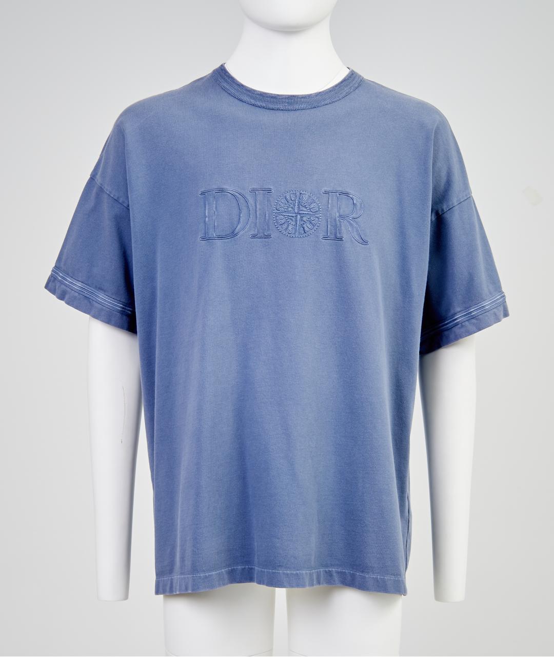 CHRISTIAN DIOR Синяя хлопковая футболка, фото 6