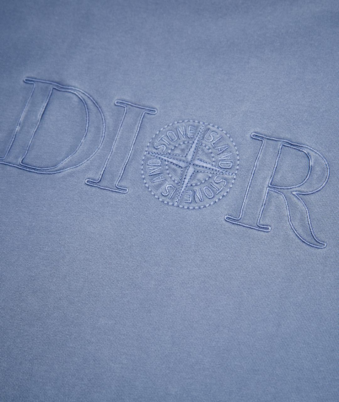 CHRISTIAN DIOR Синяя хлопковая футболка, фото 7