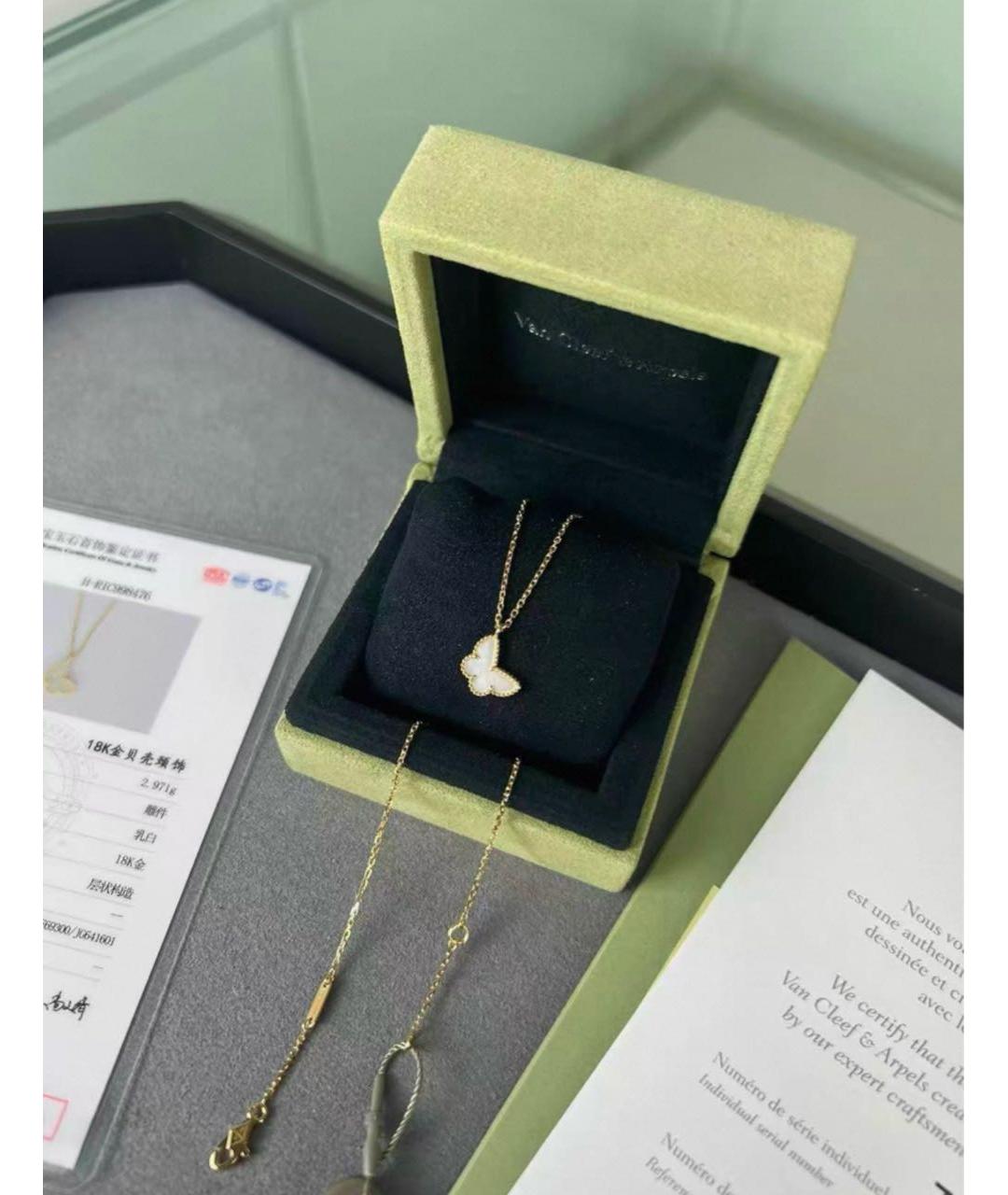 VAN CLEEF & ARPELS Белая подвеска из желтого золота, фото 2
