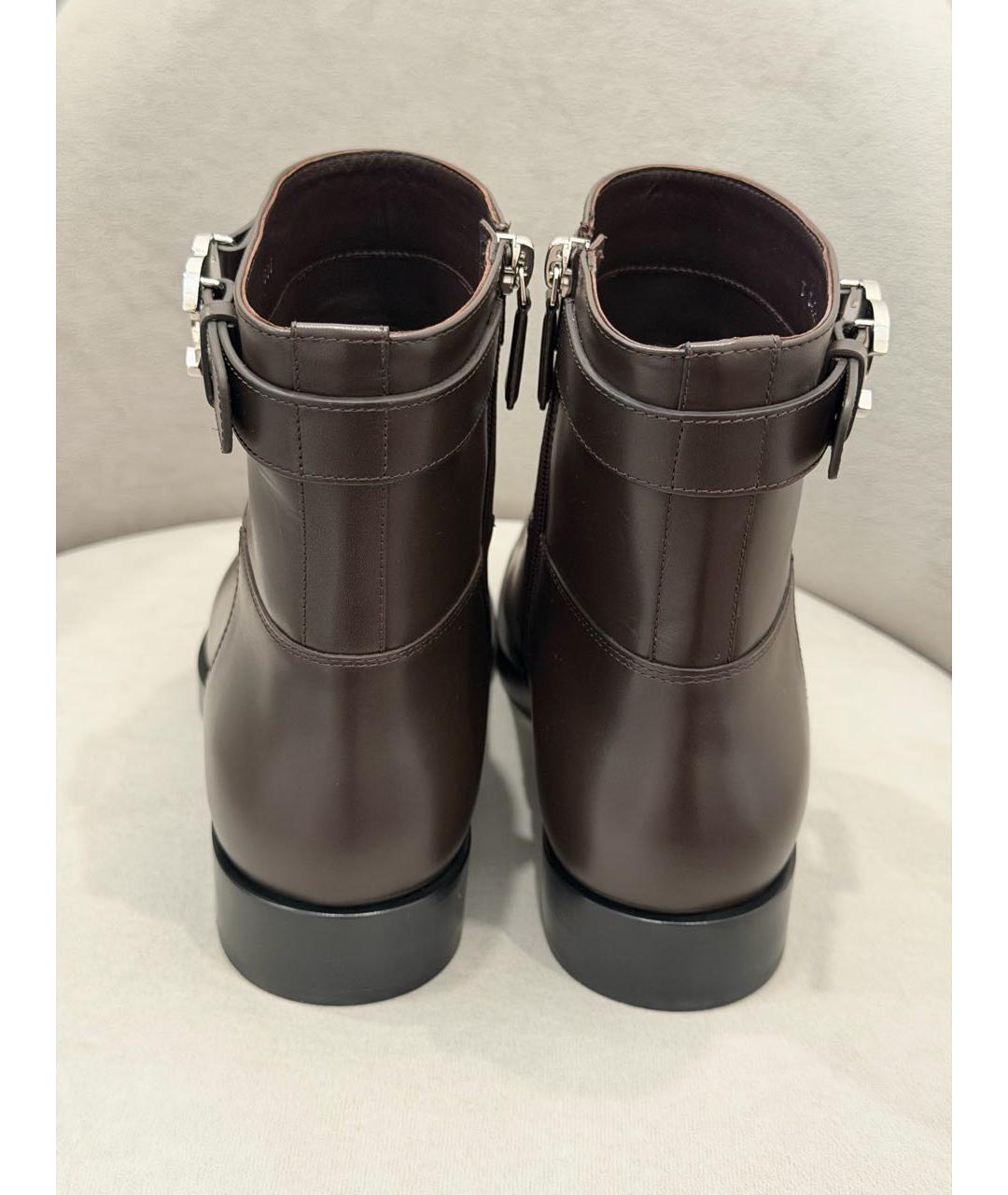 CHANEL Коричневые кожаные полусапоги, фото 4