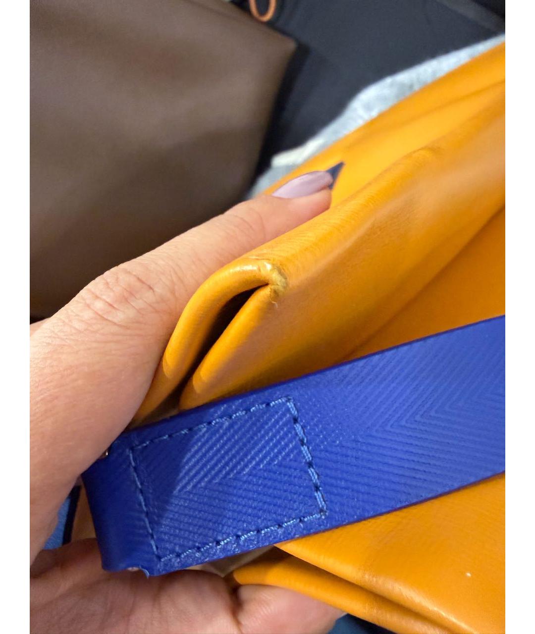 LOUIS VUITTON Оранжевая сумка тоут из канвы, фото 5